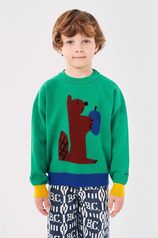 

Детский свитер Hungry Squirrel Bobo Choses, зеленый