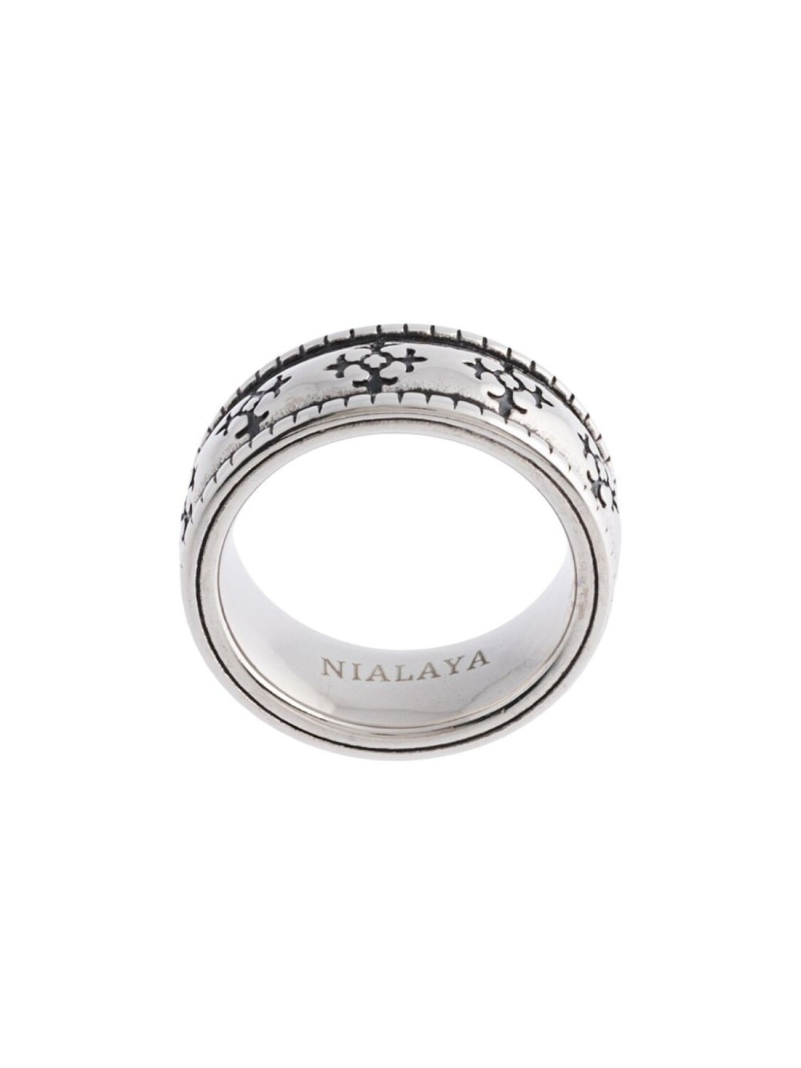 

Кольцо с эмалью Nialaya Jewelry, серебряный