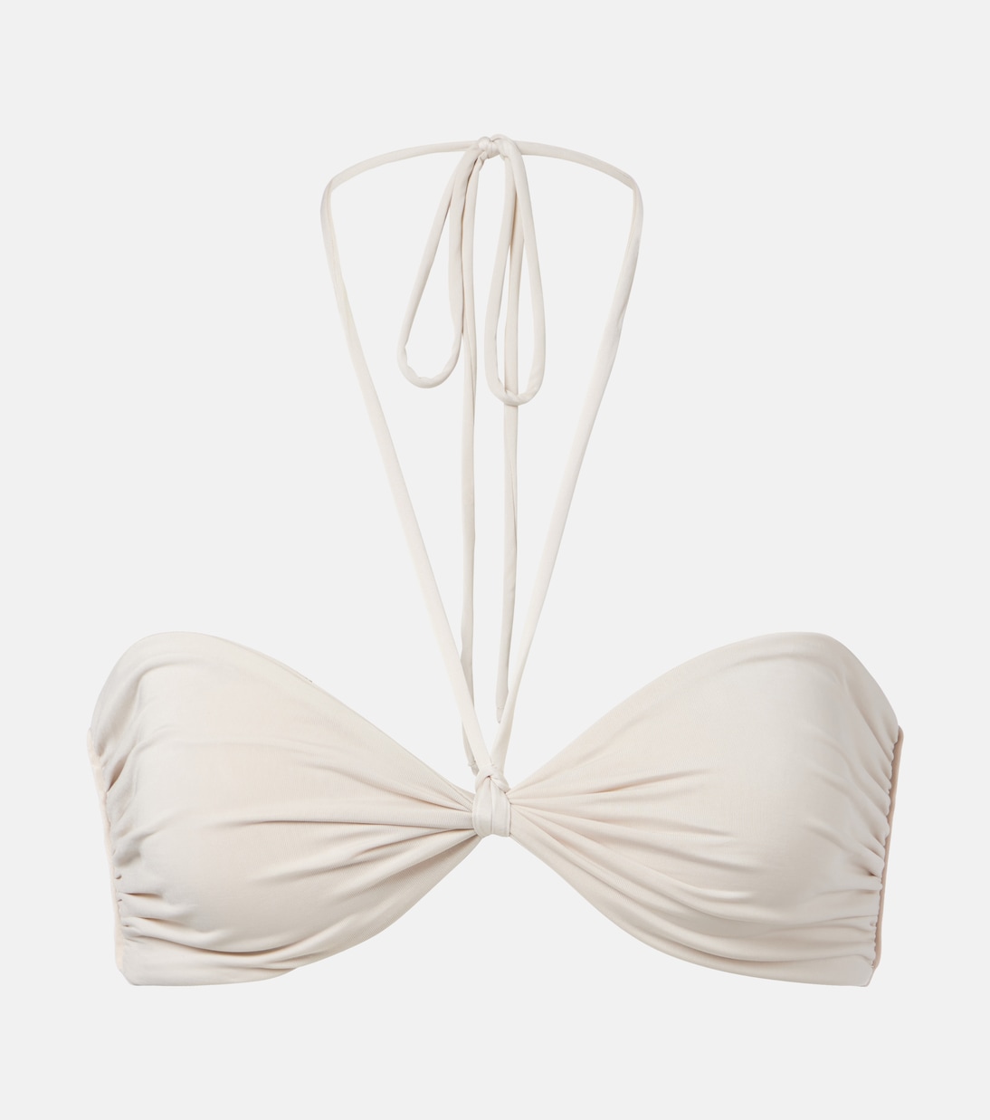 

Лиф бикини с вырезом-халтер Liana Jade Swim, слоновая кость