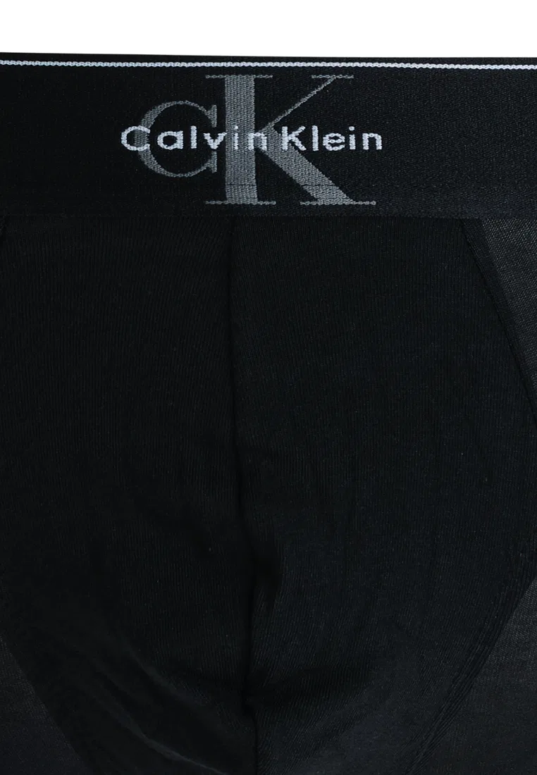 Трусы, 3 шт., хлопок с эластаном, Monogram Calvin Klein, черный — фото 4