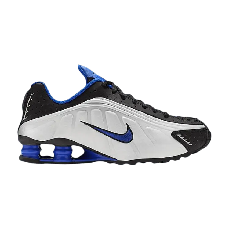 

Кроссовки Nike Shox R4 GS 'Metallic Silver Racer Blue', серебряный