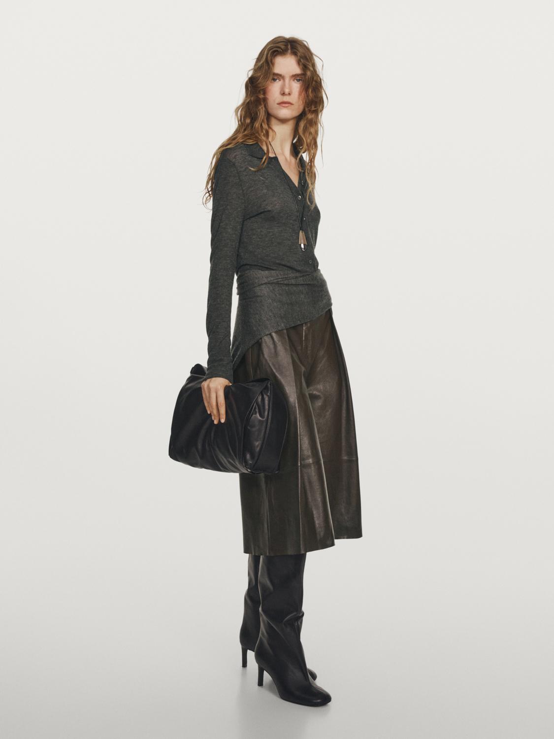 

Кардиган из 100% шерсти - студия Massimo Dutti, Charcoal