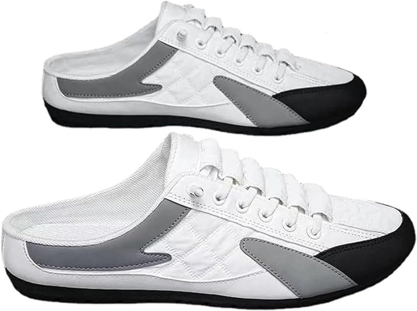 

Мужские беззадние кроссовки NoworFewer, новые летние мужские спортивные тапочки, повседневные мюли, кроссовки с открытой пяткой, спортивная обувь низкого типа для прогулок на улице, белый