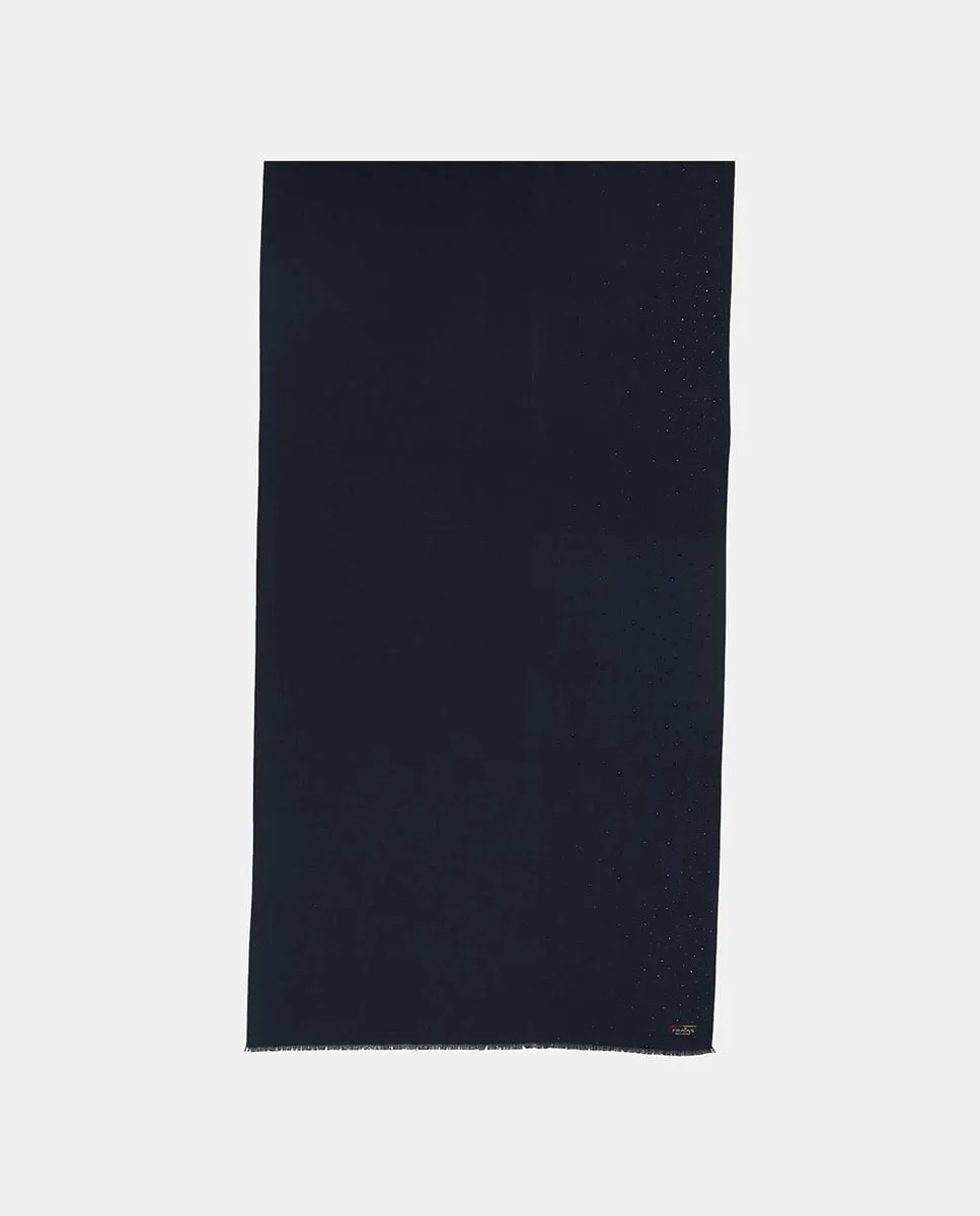 

Однотонная шаль из полиэстера и вискозы V.Fraas, темно-синий