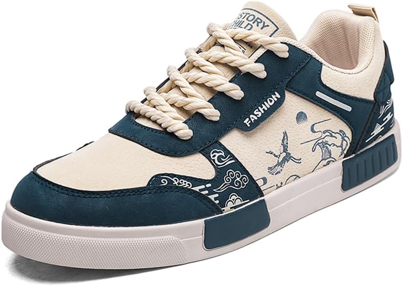 

Мужские кожаные кроссовки для скейтборда NCNDB, модные, в стиле аниме, повседневные, синий