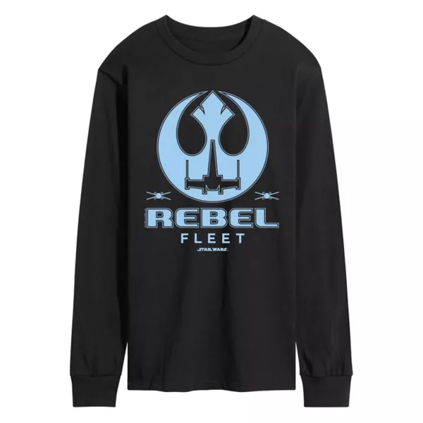 

Мужская футболка с длинным рукавом и графической нашивкой «Борец Флот» Star Wars, черный