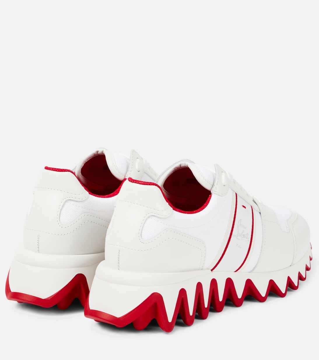Кроссовки Nastroshark Donna из кожи и парусины Christian Louboutin, белый — фото 3