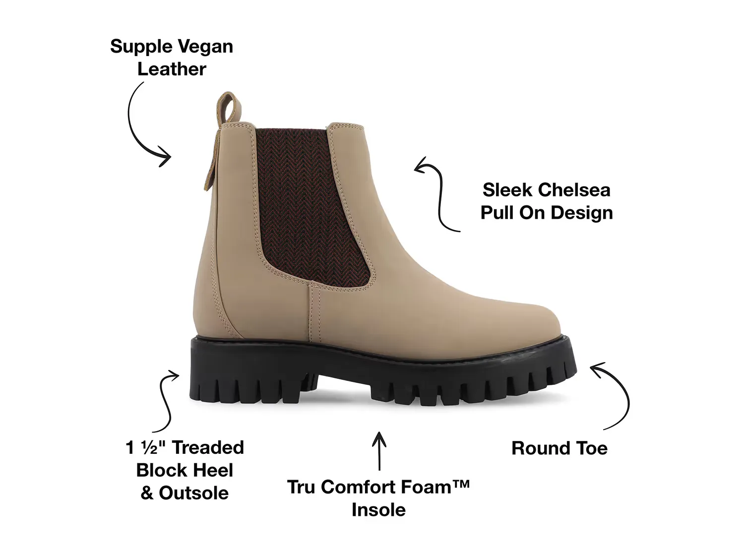 Ботильоны Alara Chelsea Bootie Journee Collection, серо-коричневый — фото 2