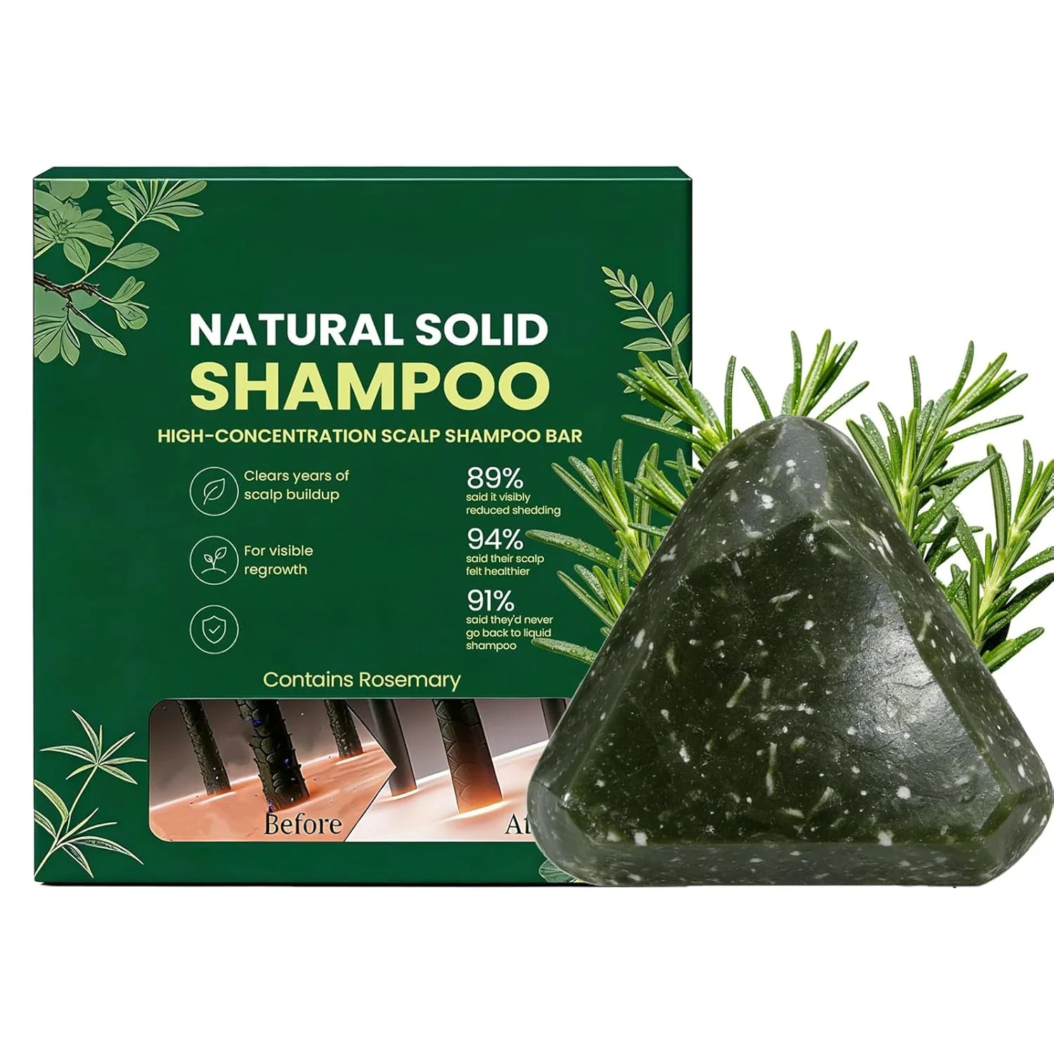 Твердый шампунь Yoracare с розмарином и аминокислотами, . Vokkrv, 1 Piece.