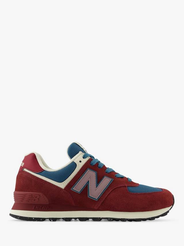 

Кроссовки из смесовой замши 574 New Balance, бордовый