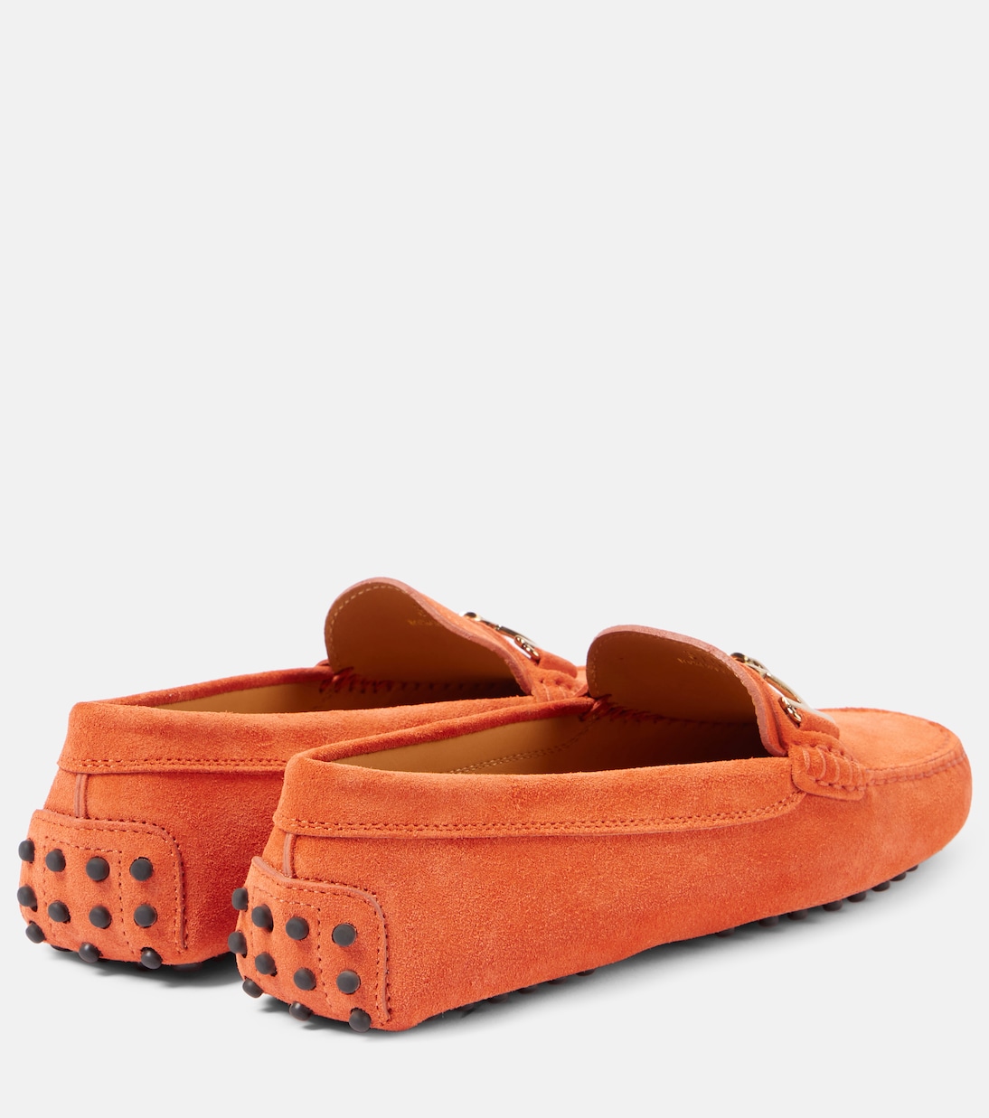 Замшевые лоферы с T-образным кольцом Tod's, Mattone Chiaro — фото 3