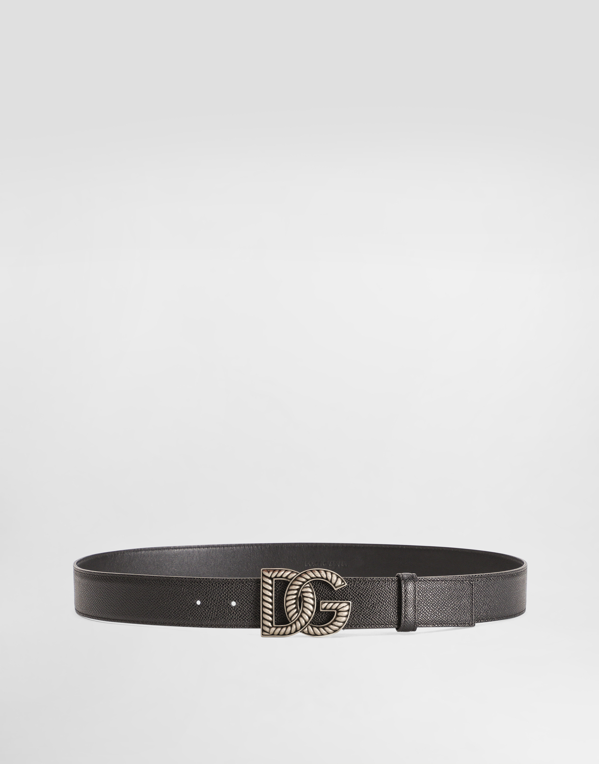 

Ремень из альпийской телячьей кожи Dolce & Gabbana, черный