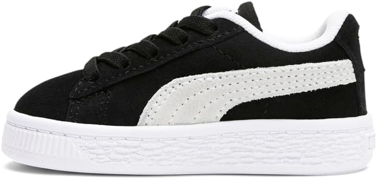 Детские кроссовки PUMA Suede JR Classic (младший/старший ребенок), белый/черный — фото 3