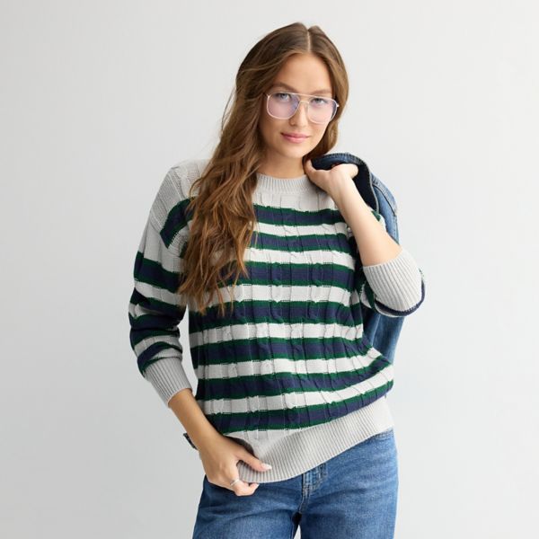 

Свитер-туника с косами для юниоров So, цвет heather varsity stripe