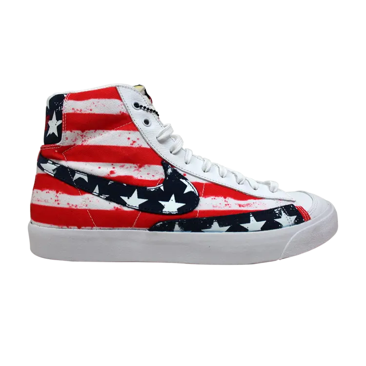 

Кроссовки Nike Blazer Mid 77 Premium Vintage 'Independence Day', белый
