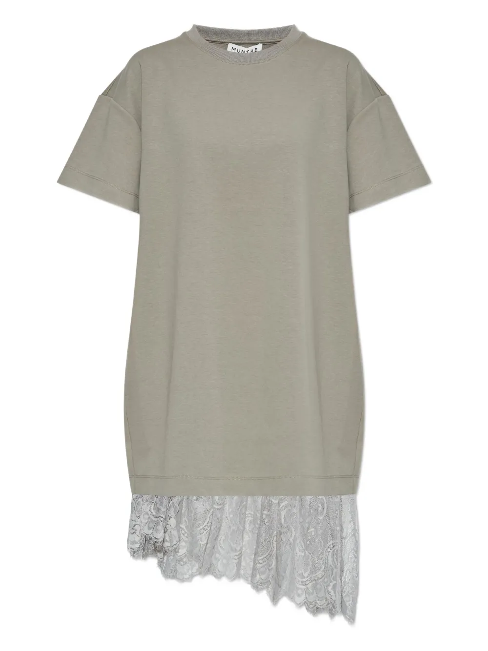 

Мини-платье с кружевной отделкой Munthe, серый