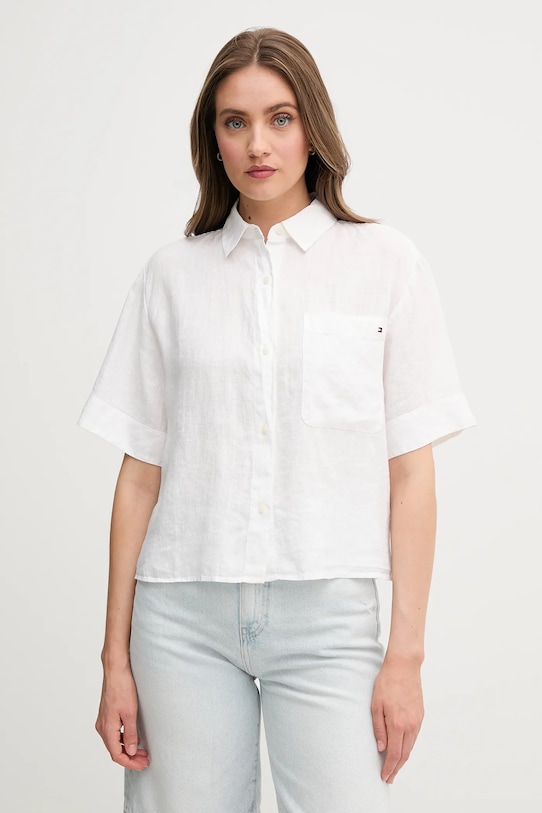 

Льняная рубашка Tommy Hilfiger, бежевый