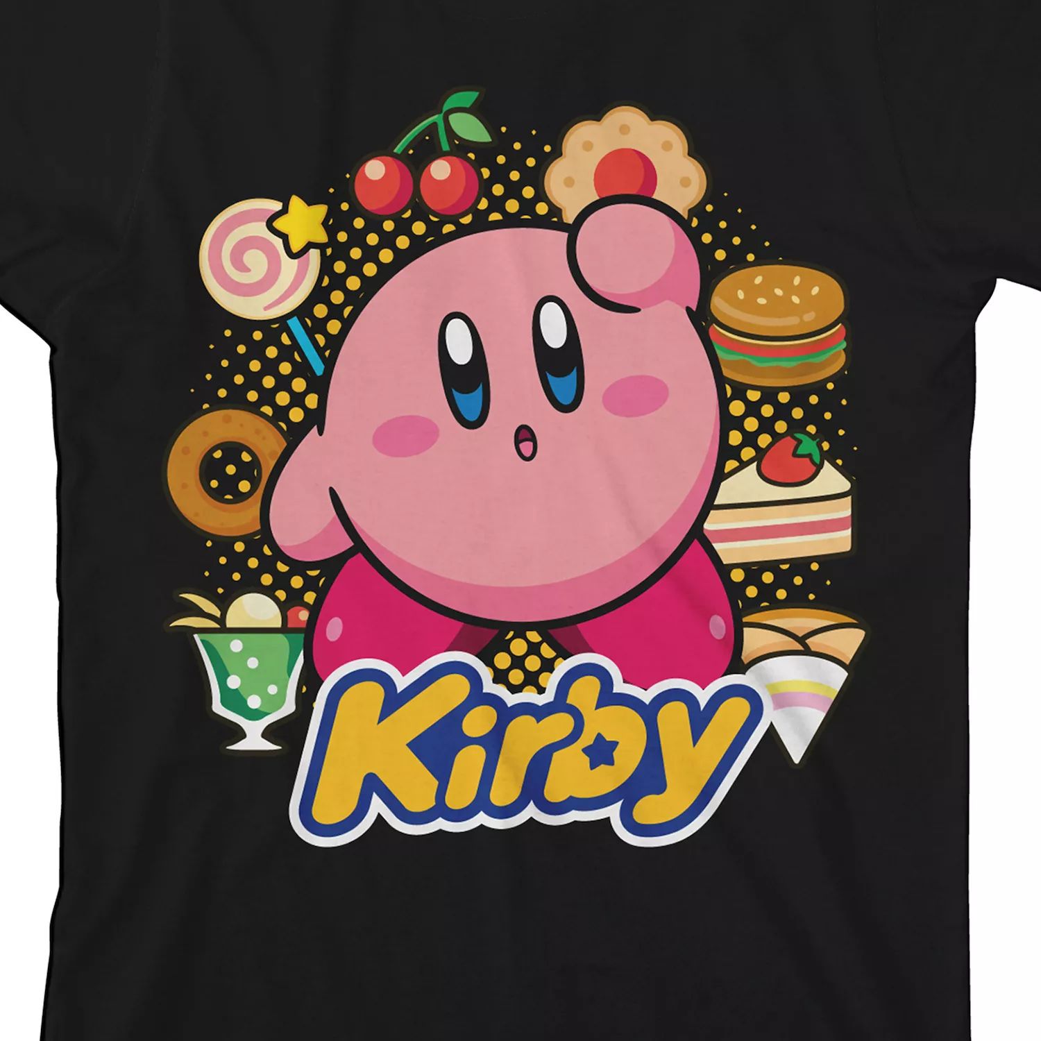 

Футболка Kirby Circle Of Food с рисунком для мальчиков 8–20 лет Licensed Character