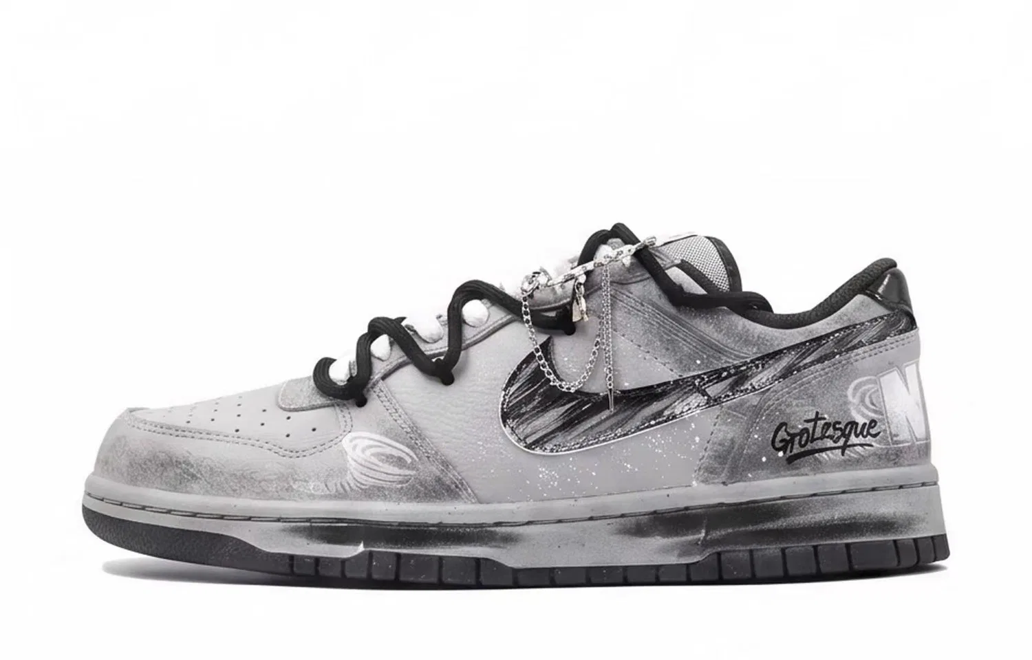 Кроссовки Nike Big Low Black Gray-Ruined Shadow — фото 3