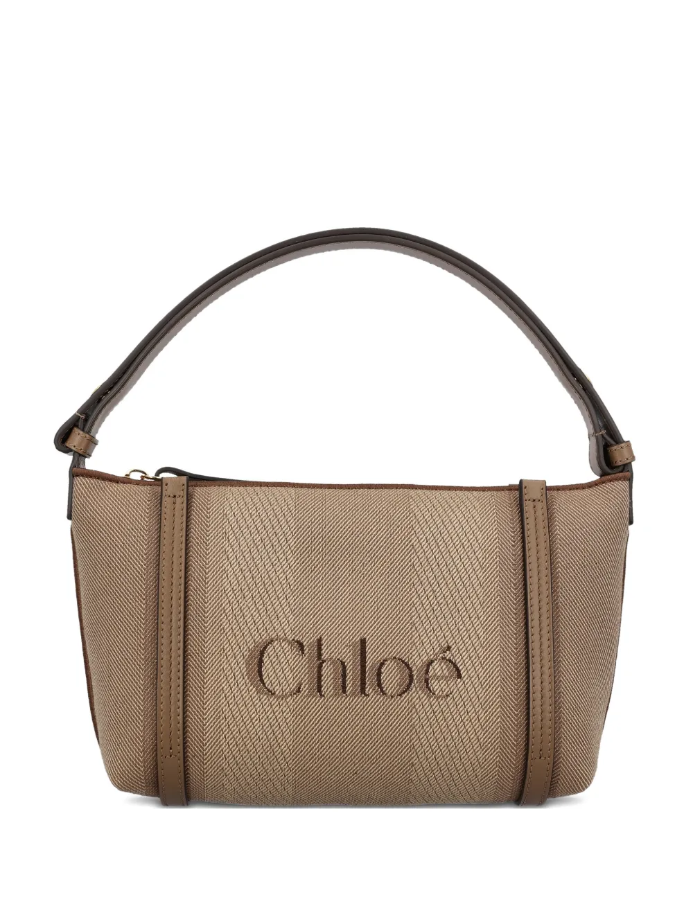 

Сумка-тоут с тиснением логотипа Carry Chloé, нейтральный