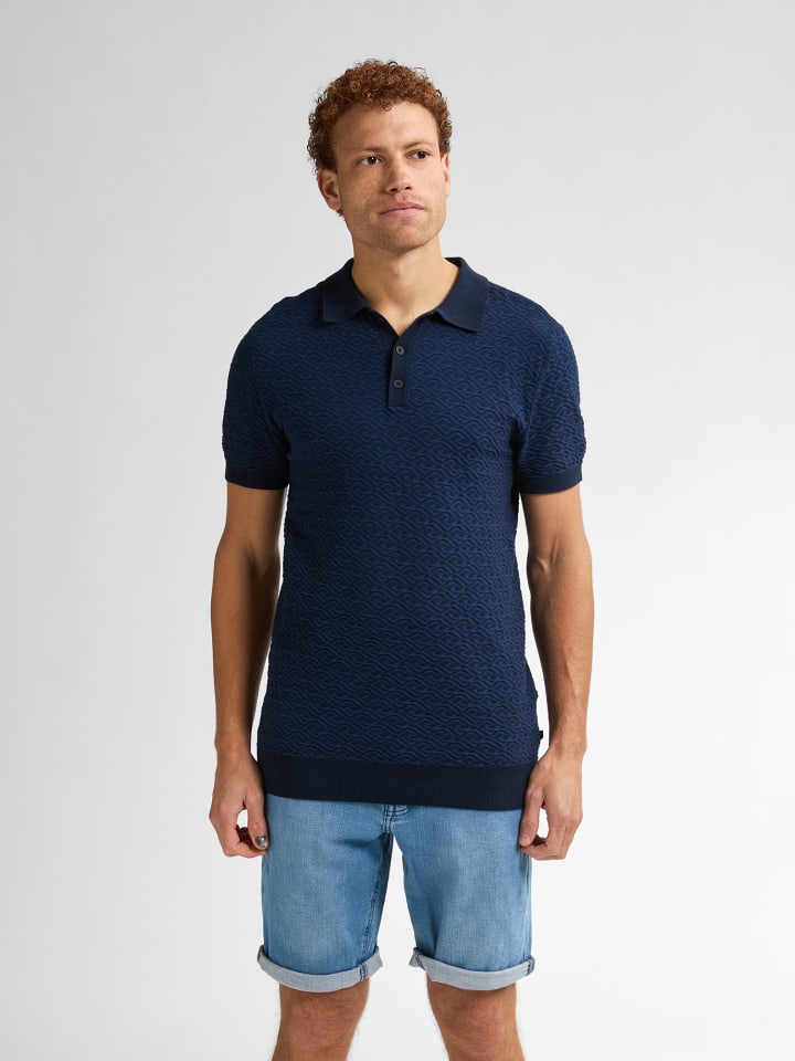 

Трикотажная рубашка-поло Oceanstone синего цвета Petrol Industries