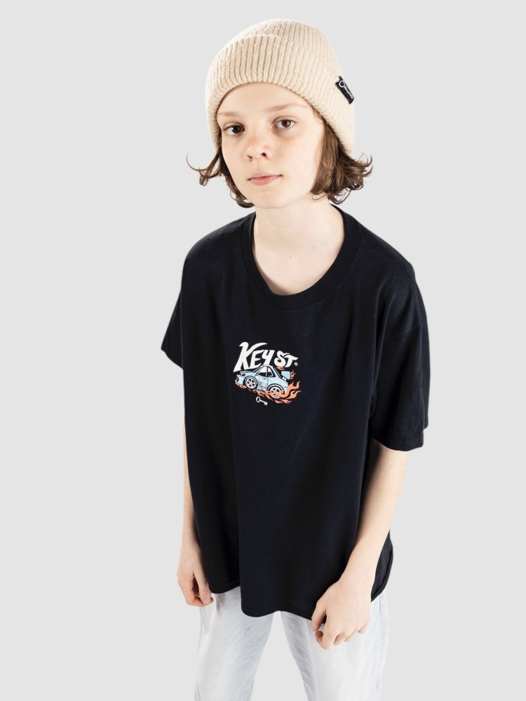 Футболка Key Street Racing Team Kids T-Shirt, black — фото 2
