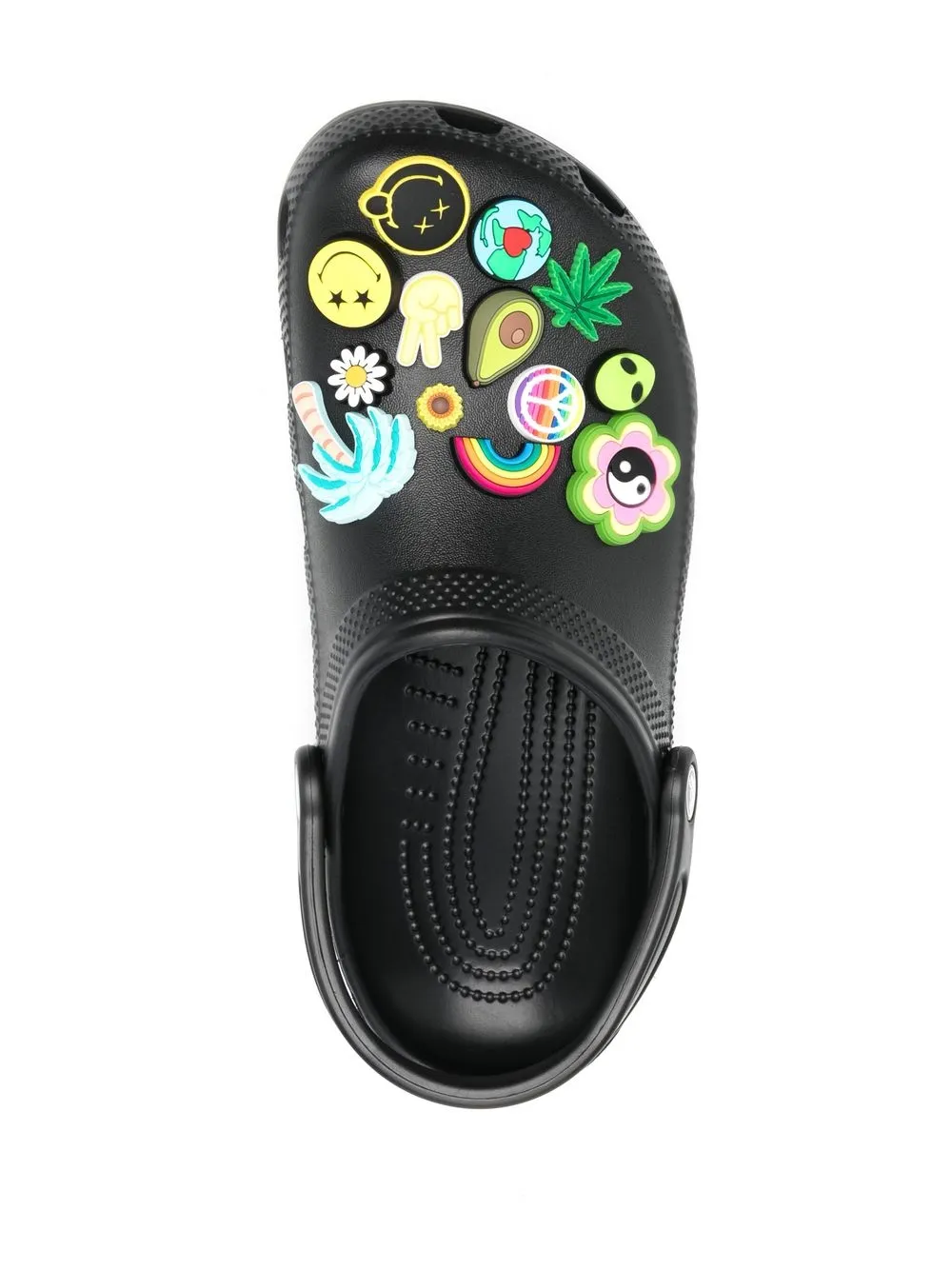 Кроксы Hippie Freak с ремешком на пятке Crocs, черный — фото 4