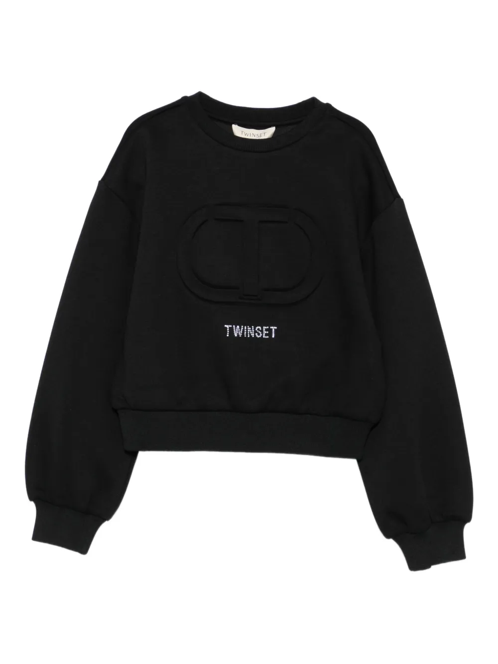 

Свитшот с тисненным логотипом TWINSET Kids, черный