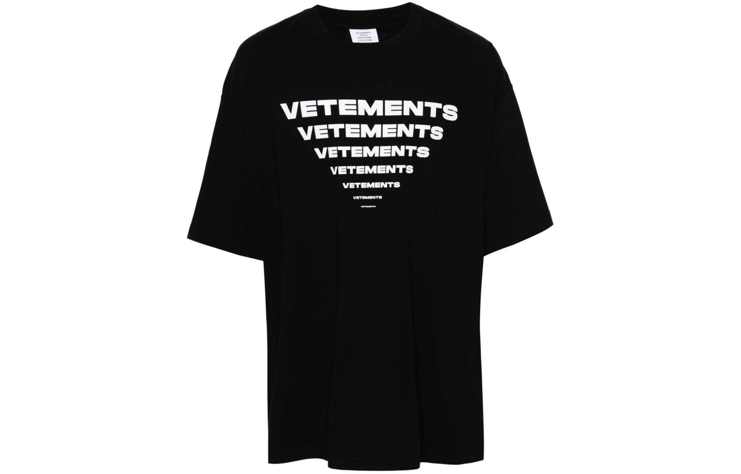 

Футболка из хлопка с логотипом Vetements, черный