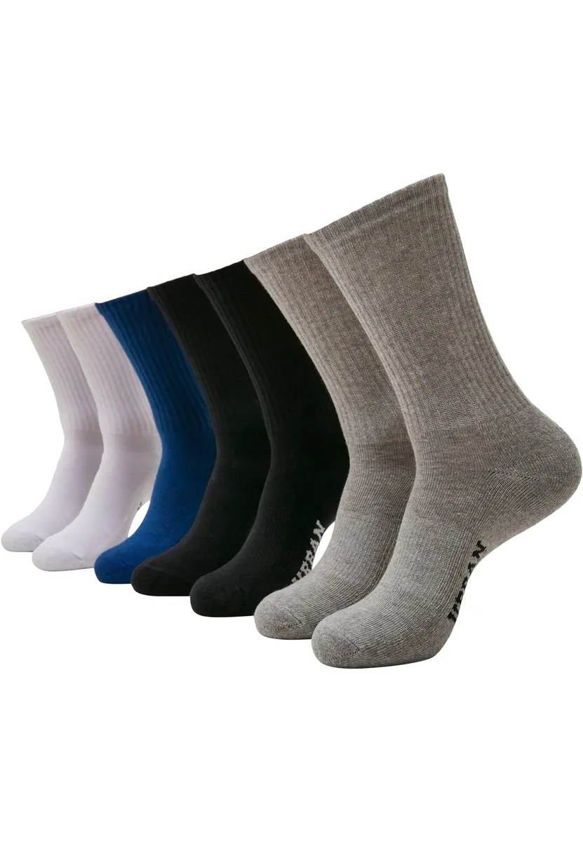 

Базовые носки URBAN CLASSICS " Urban Classics Unisex Logo Sport Socks 7-Pack" (1 пара), цвет Black/White/Heathergrey/Blue