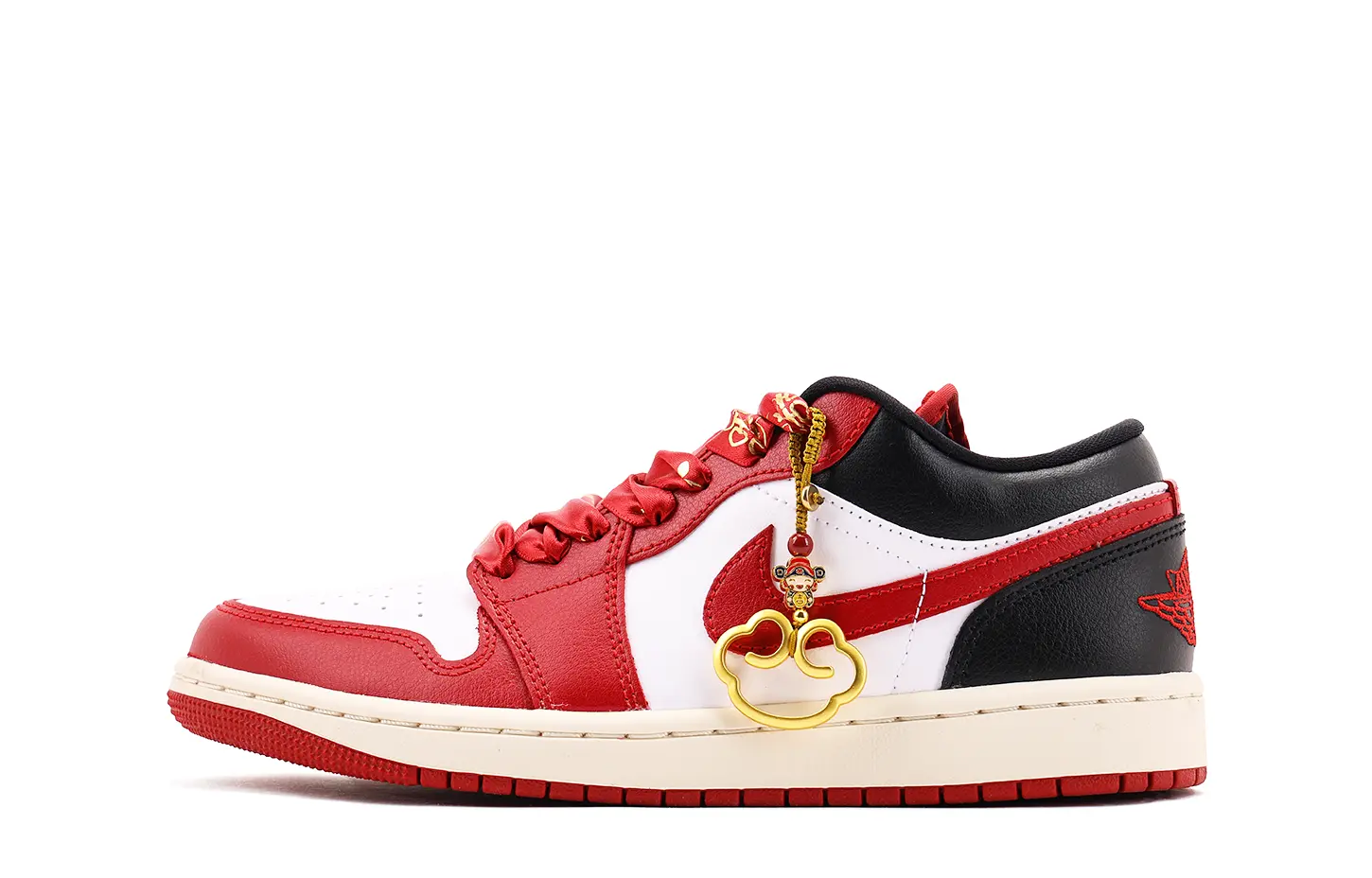 

Jordan Air 1 с кожаной амортизацией, износостойкие низкие винтажные баскетбольные кроссовки Unisex черные красные