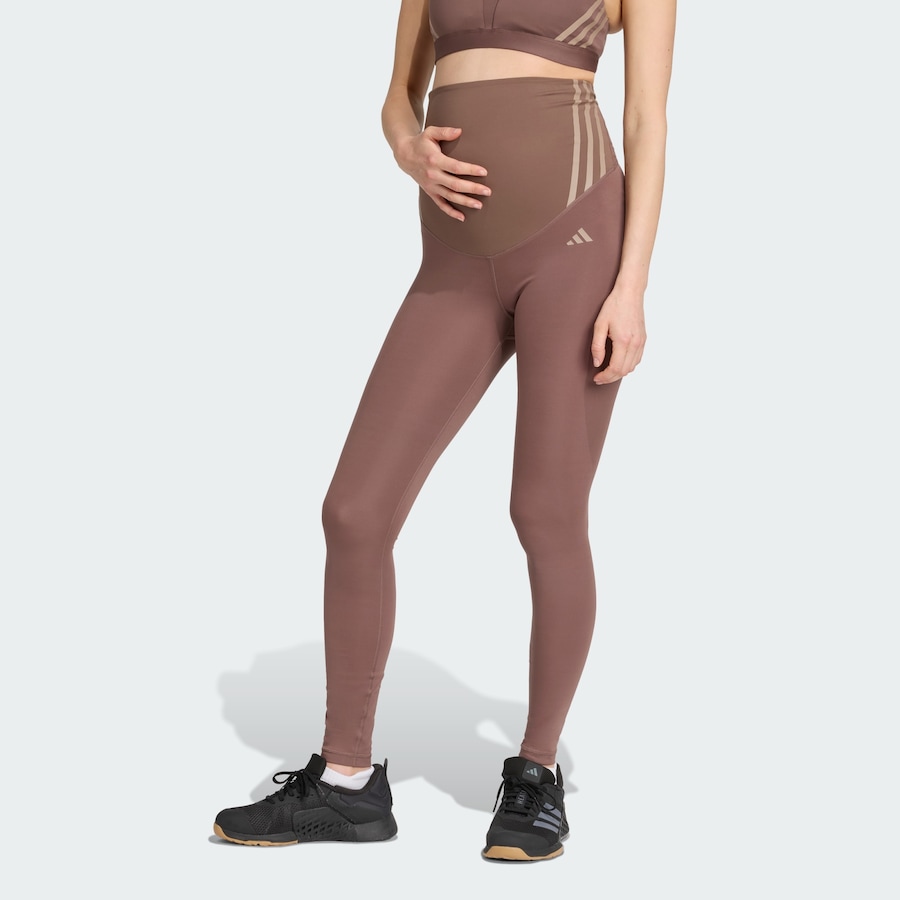 Узкие спортивные брюки ADIDAS PERFORMANCE Optime Essentials, коричневый — фото 2