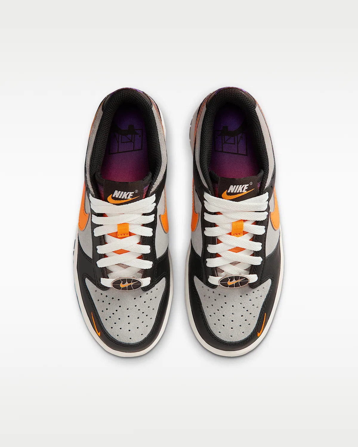 Кроссовки Nike Dunk Low для детей, Medium Grey/Black/Sail/Orange Peel — фото 4