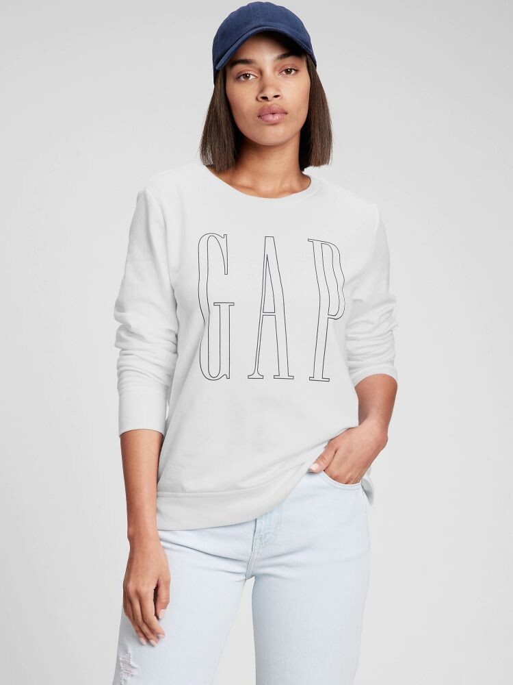 

Толстовка с логотипом и разрезами Gap, белый