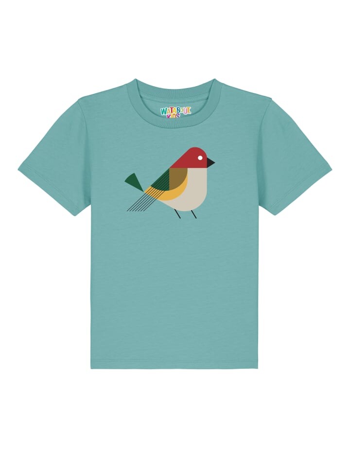 

Футболка wat Apparel, цвет teal monstera