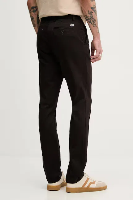 Брюки из хлопка с эластаном Regular Lacoste, коричневый — фото 3
