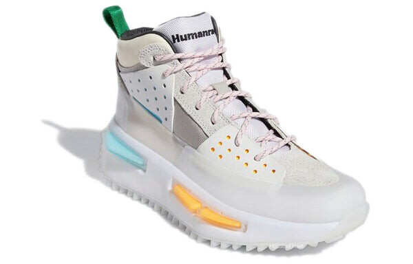 Кроссовки x pharrell hu nmd_s1 ryat Adidas, белый — фото 3