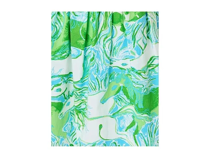 Платье мини с цветочным принтом Mini Cheri Dress Lilly Pulitzer Kids, Nassau Blue Thar She Blows — фото 3