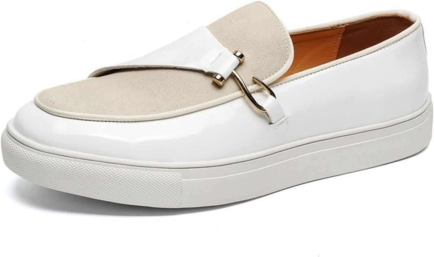 

Мужские замшевые лоферы на кожаной основе, без застежки, повседневная обувь, плоские модные туфли-кроссовки, удобные с круглым носком, дышащие формальные туфли для свадьбы и деловых встреч Generic, бежевый