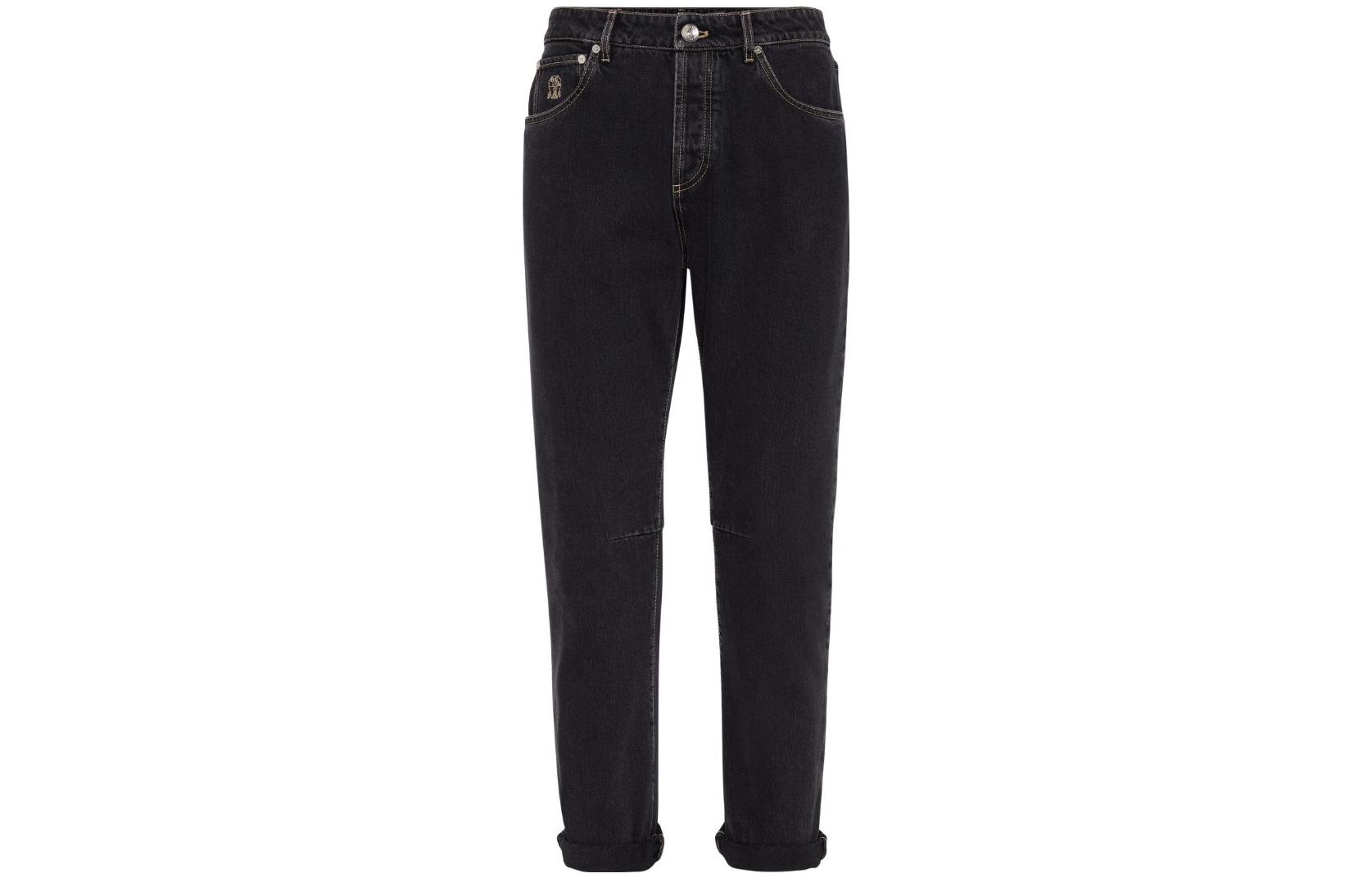 

Логотип детализированные узкие джинсы Brunello Cucinelli, синий