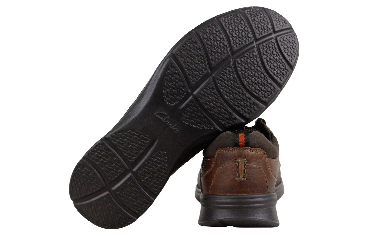 Мужские повседневные мужские низкие коричневые Clarks — фото 4