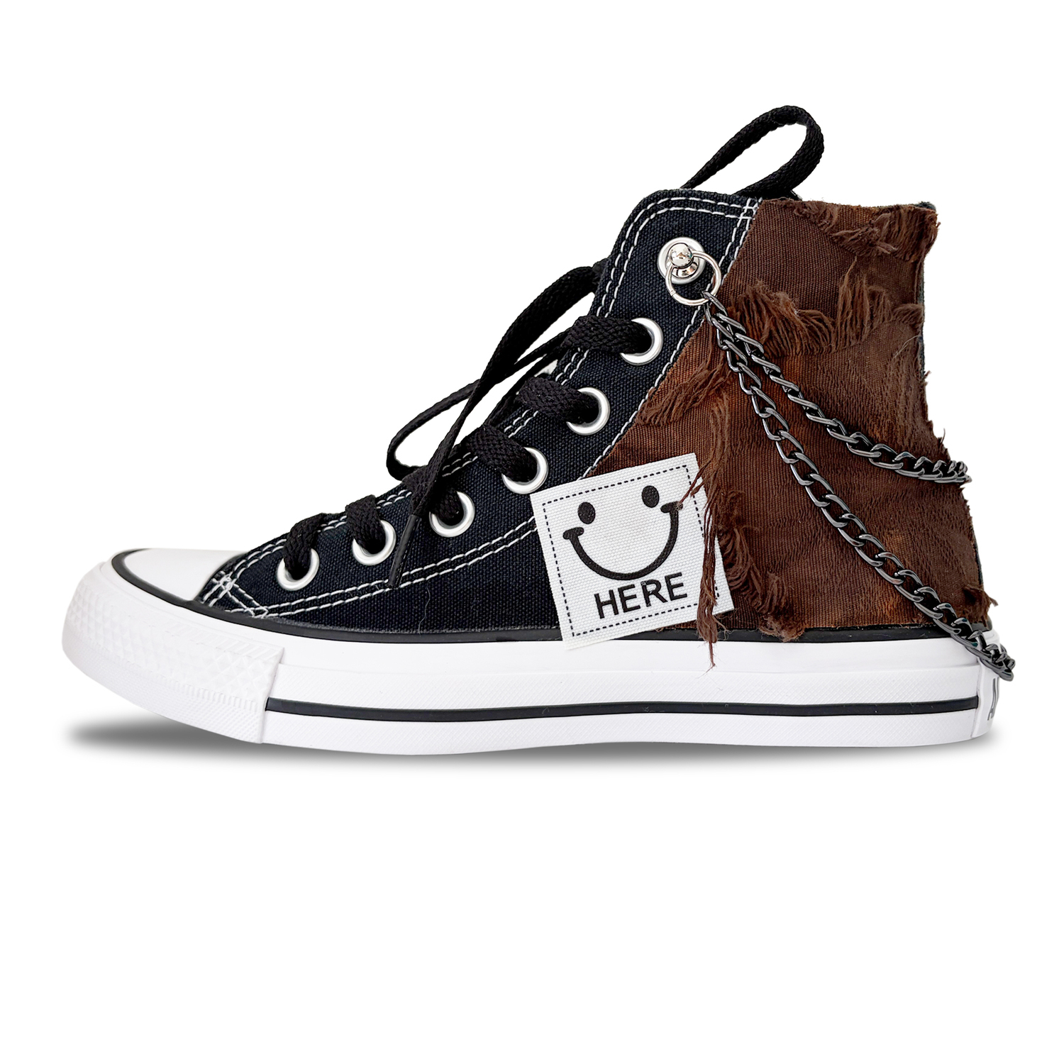 

All Star Sanded Fringe Abrasion Resistant High Top Canvas Shoes Unisex Coffee Converse, коричневый