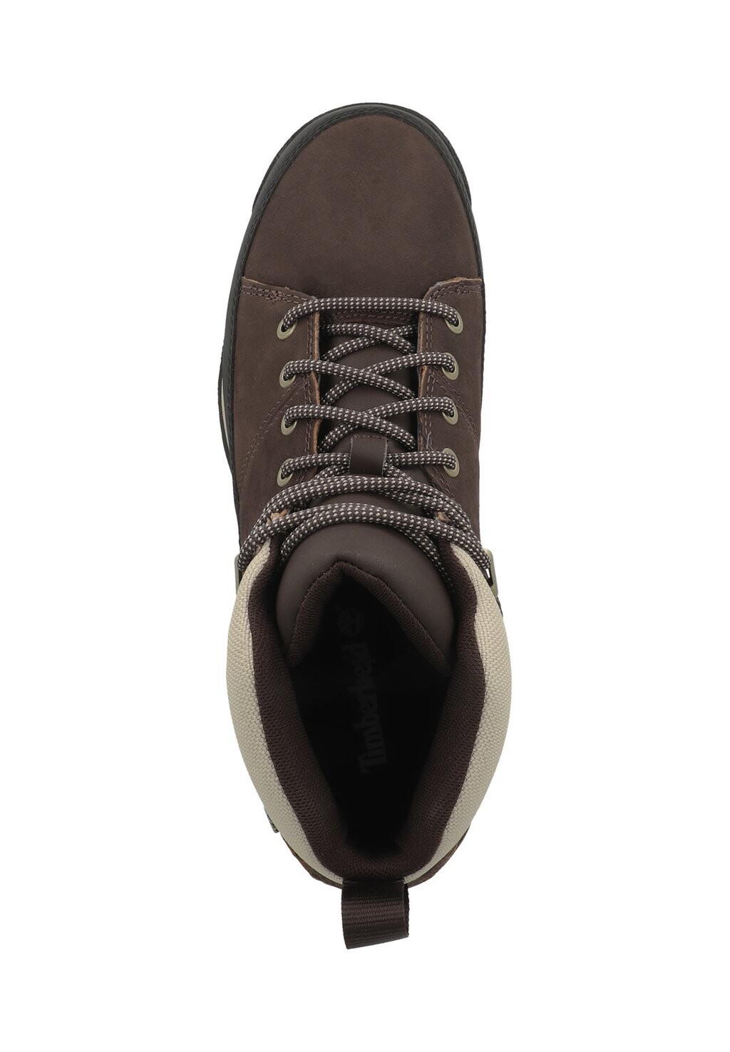 Мужские ботинки Timberland EURO ROCK MID из нубука на шнуровке, темно-коричневый — фото 4