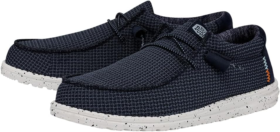 Мужские лоферы без шнурков HEYDUDE Wally Sport Mesh, темно-синий — фото 2