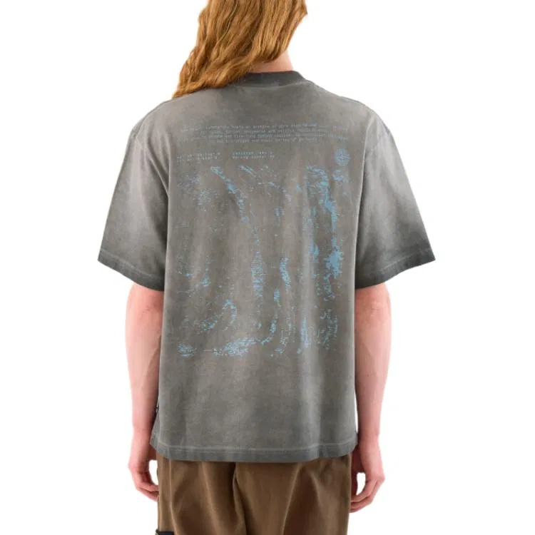 Футболка Stone Island Erosion Regular-Fit Серая — фото 3