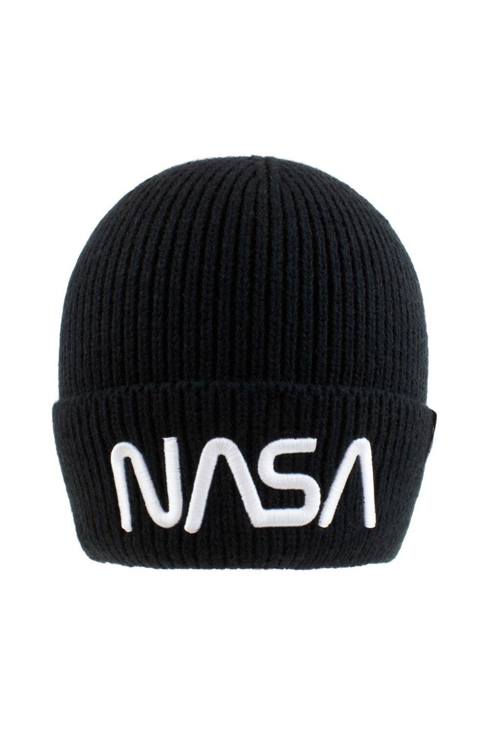 

Шапка с логотипом Worm NASA, черный