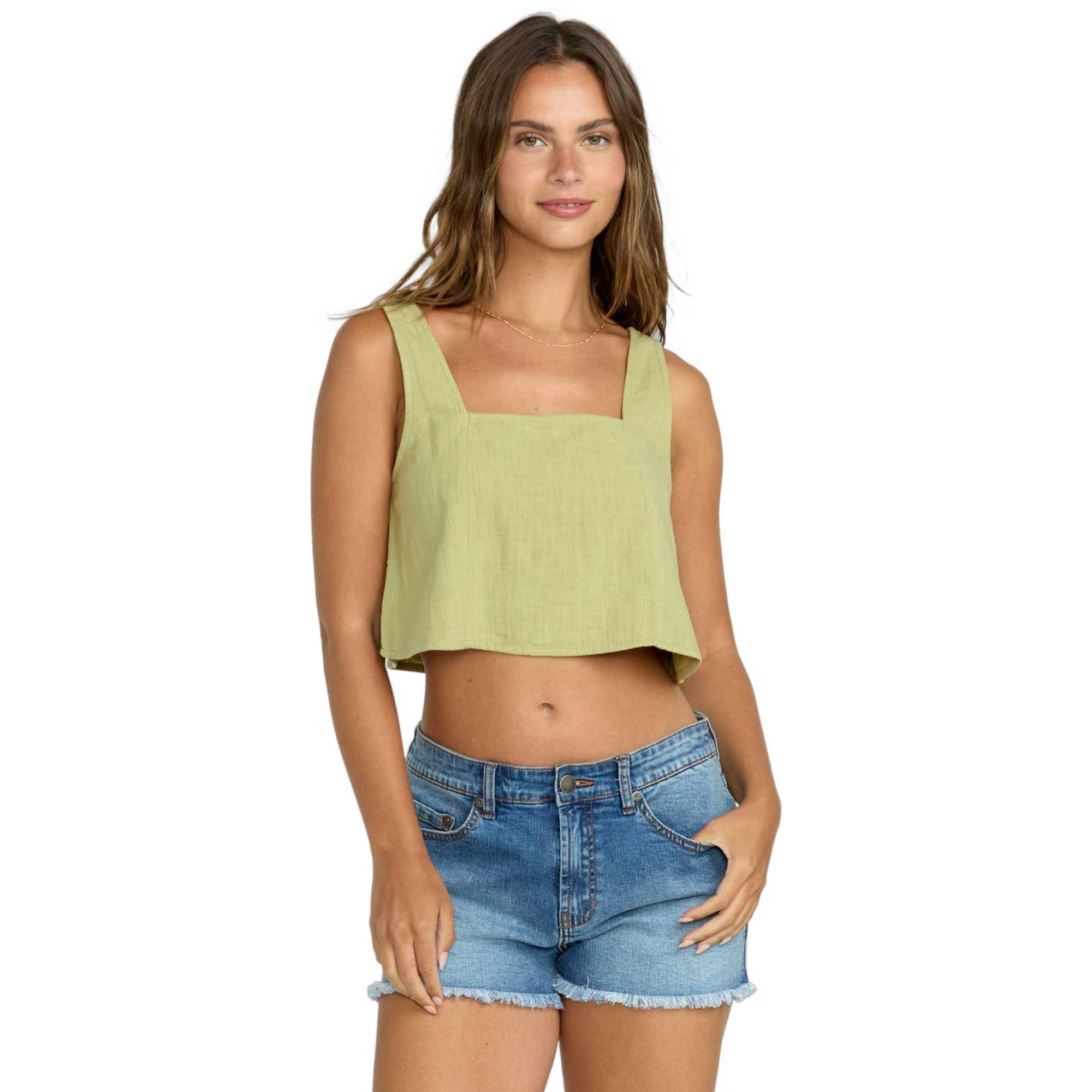 

Женская тканая майка Open Skies Billabong, Avocado