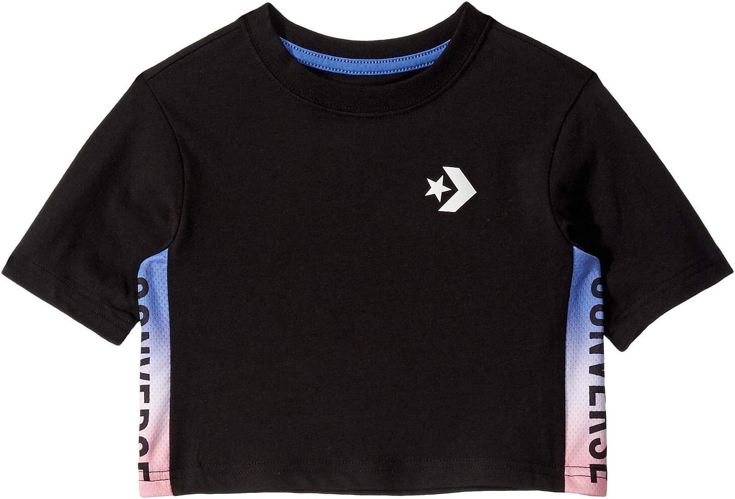 

Футболка Converse Short Sleeve Gradient Logo Trim T-Shirt, черный