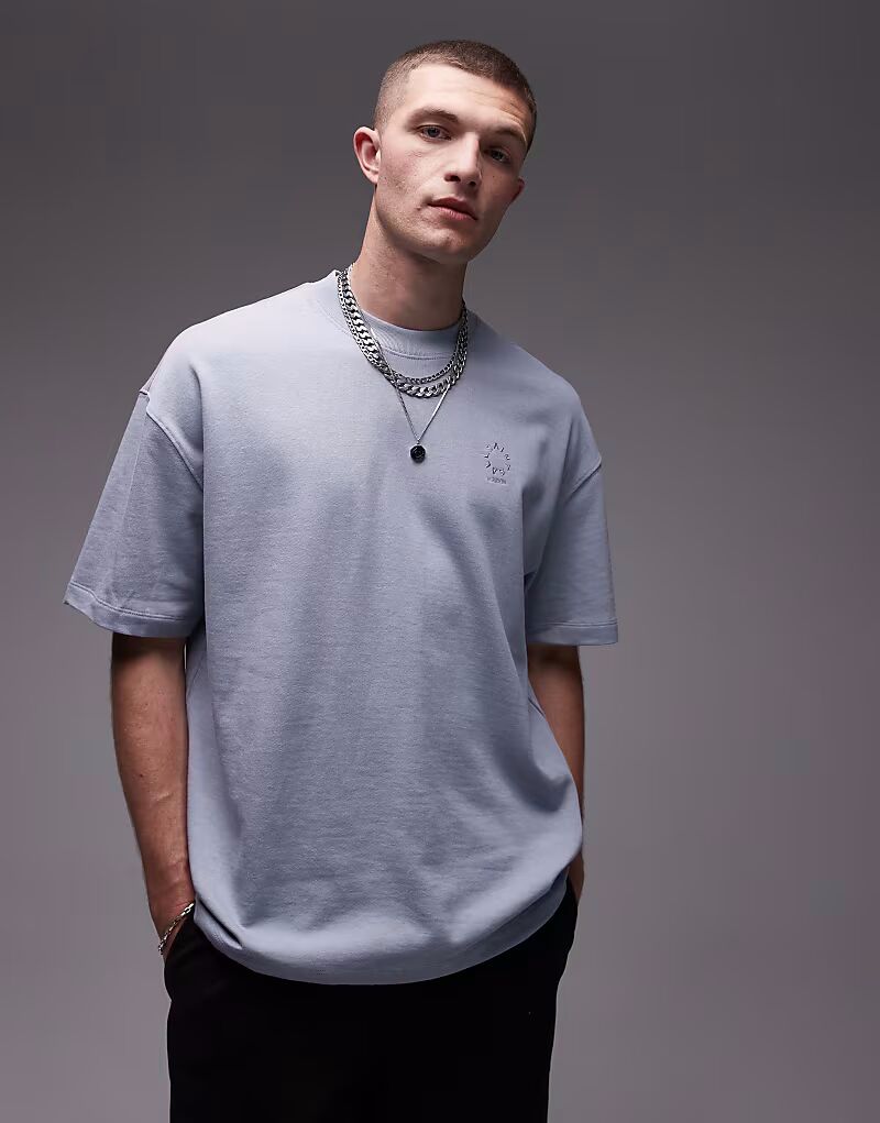 

Футболка Allsaints Haven в цвете «Ивовый синий»