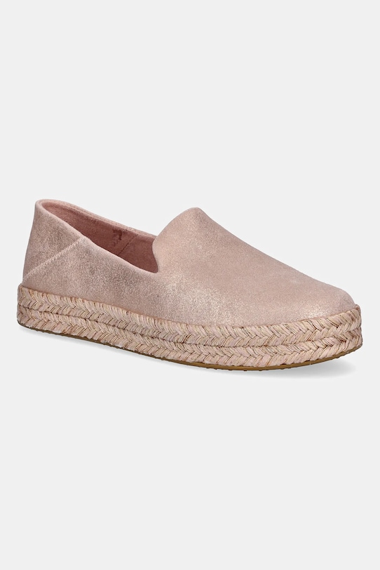 Эспадрильи Pale Rose metallic suede Toms, розовый